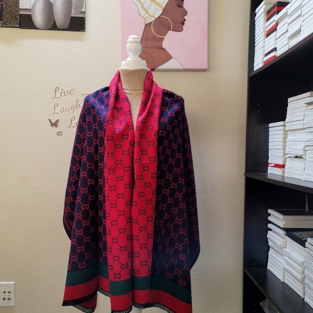 Reversible large Soft Cozy cashmere/Pashmina - Picture 2 of 5